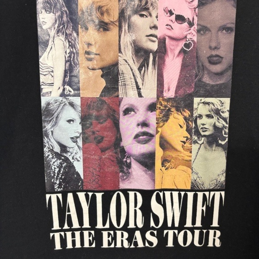 Taylor Swift The Eras Tour T-Shirt Size Medium Black Graphic Style Tee Music - Picture 4 of 10
